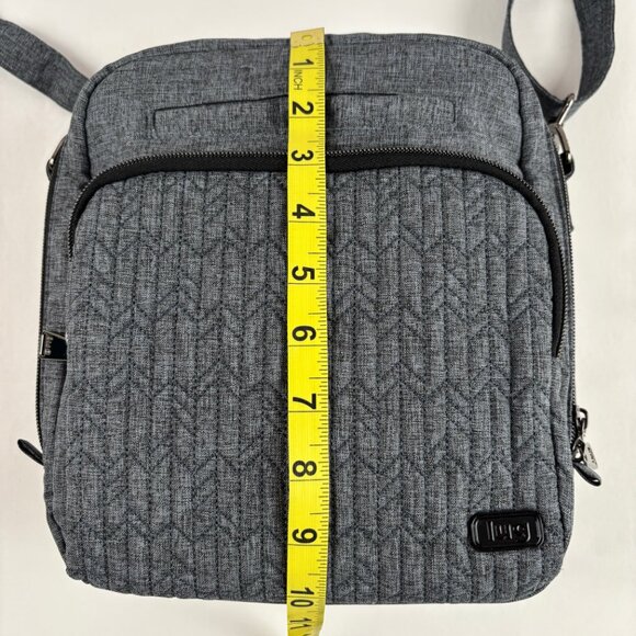Lug Ranger Quilted Arrow Gray Crossbody Textured Cloth Design - Picture 9 of 11